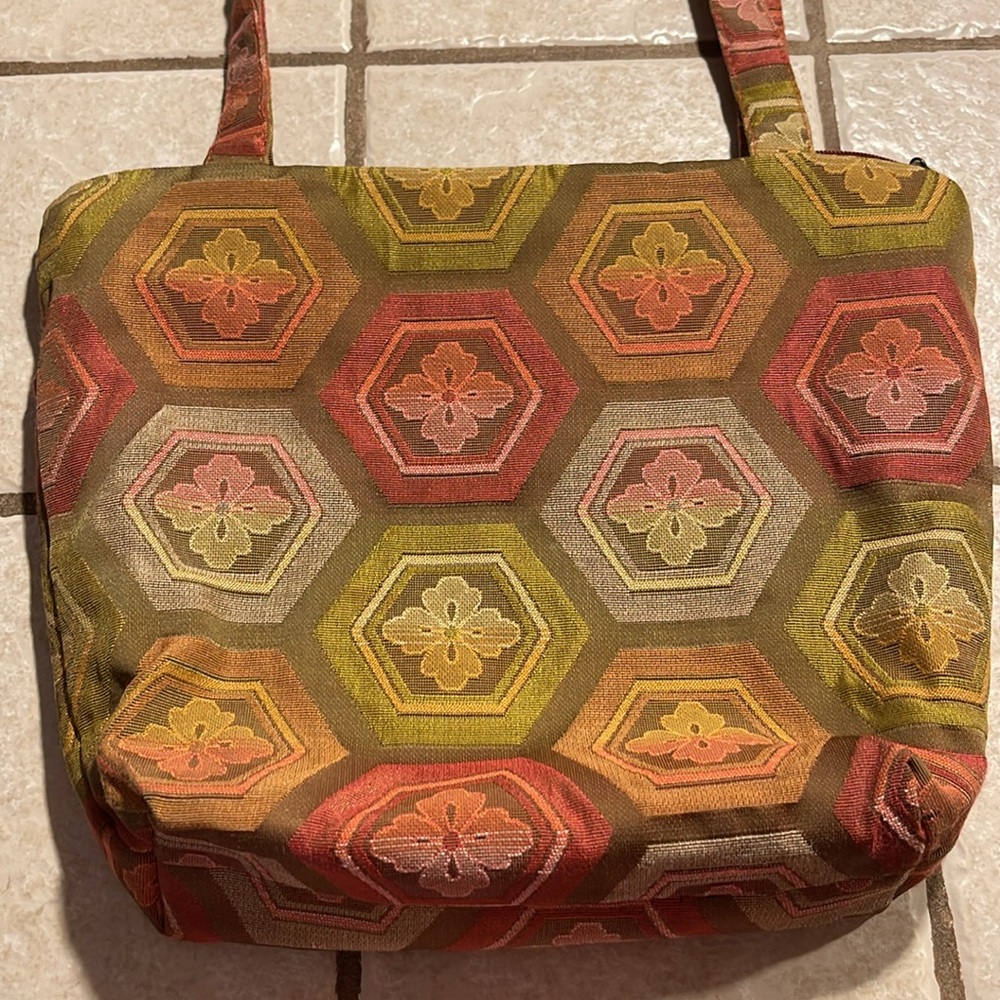 Maruca Boho Handmade Shoulder Bag~Boulder,co~Floral Golden Hexagon Bohemian - Picture 17 of 17